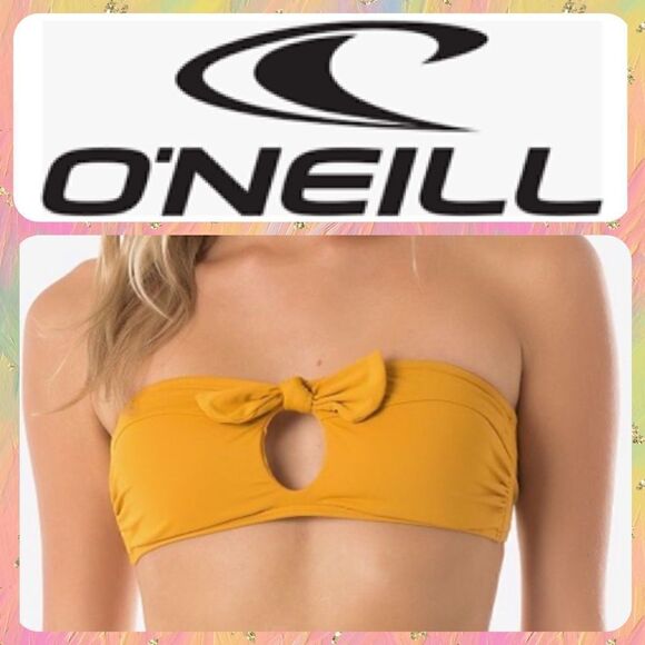 NWT MSRP $42 O'Neill Salt Water Tie-Back Bandeau Bikini Top - Picture 1 of 6